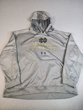 Under Armour Storm Notre Dame Fighting Irish Gray Men's XL Performance Hoodie